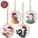 Christmas Farm Animal Ornament - 4 Asstd.