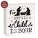 For Unto Us Nativity Silhouette Box Sign