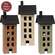 Distressed Wooden Primitive Saltbox House - 17.5"H - 3 Asstd.