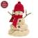 Knit Red Hat & Scarf Melting Snowman - 7"H