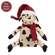 Stuffed Santa Hat & Scarf Baby Cow Doll - 6.5"H