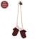 Red & Green Mitten Garland with Jingle Bell