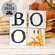 Golden Floral Wildflower Boo Ghost 2" Square Blocks, 4/Set 38616;