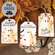 Golden Floral Wildflower Ghost Wooden Tag, 3 Asstd. 38618;
