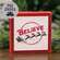 Believe Santa & Sleigh Layered Box Sign 38648;