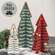 Wooden Dimensional Yuletide Christmas Tree Sitters, 3/Set  38660;