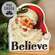 Wooden Retro Santa Believe Sitter 38677;
