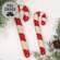 Carved Look Resin Antiqued Candy Canes, 5.75" & 4.5”H, 2/Set 38918;