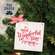 Most Wonderful Time of the Year Wooden Ornament with Bow 38921;