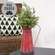 Green Splattered Red Ribbed Metal Water Pitcher 60526;