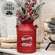 Distressed Red Metal Believe Santa & Reindeer Milk Can 70214;
