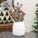 White Ceramic Wide Vase, 6.5"H 70222;