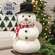 Stuffed Sherpa Snowman In Top Hat & Scarf, 15"H CW4034;