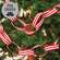 Small Red and White Striped Ribbon Garland, 48"L RJA5631;