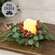 Shimmering Holly Pine & Berries Candle Ring, 3.5" SA112609;