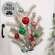 Platinum Tinsel & Bauble Spray, 30" SA112583;