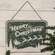 Snowy Santa & Sleigh Merry Christmas Sign 38650;