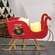 Distressed Red Metal Merry Christmas Sleigh with Wreath 60519;
