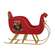 Distressed Red Metal Merry Christmas Sleigh with Wreath 60519;
