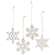 24/Set, Snowflake Christmas Ornaments