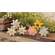 3 Set - Distressed Chunky Wooden Spring Flower Sitters