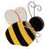 Wooden Bee Sitter with Burlap Wings - 3 Asstd.