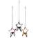 Hanging Tealight Metal Stars, 3 Asstd.