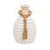 Distressed White Wooden Beaded Athens Vase, 7"H 65382;