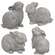Grey Resin Bunny - 4 asst -