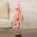 Pink Glittered Foamy Needle Pinecone Tree, 12"H;