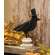 Wooden Crow with Top Hat on Base