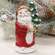 Distressed Cement Retro Santa with Christmas Tree Figure 60527;