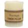 White Dripped 4" Timer Pillar Candle - Amber Light