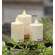 Rustic White Pillar Candle - 3" x 2"