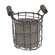Classic Cement Planter with Rustic Wire Basket -