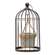 Vintaged Birdcage w/ Hanging Cement Planter, Medium - QX18209B;