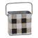 2/Set, Black & White Buffalo Check Canisters w/Handles
