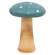 White Dotted Blue Wood Mushrooms, 2/Set 38568;