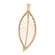 Natural Wood Laurel Leaf Wall Hanger, 20.5" 60508;