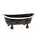 Black & White Iron Bathtub Soap Dish 70203;