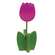 Pink Wooden Dimensional Tulip Sitter 91175;