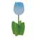 Blue Wooden Dimensional Tulip Sitter 91176;