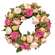 Mixed Cabbage Rose Wreath, 22" HYG212501;