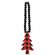 Red & Black Buffalo Check Beaded Christmas Tree Ornament  35537;