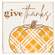 Give Thanks Plaid Pumpkin Block, 2 Asstd. 35538;