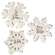 3/set, Reversible Stay Cozy Chunky Glitter Snowflake Sitters