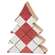 Distressed Wooden Plaid Christmas Trees, 2/Set 35720;