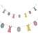 Glittered Wooden Easter Egg & Bunny Garland 38404;