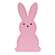 Pink Bunny Accent/Planter Stake 38406;