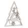 White Glitter Deer & Christmas Tree Sitters, 2/Set 38773;
